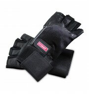 Fitshape Leren fitness handschoenen met polsbandage 