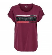 Only Play Audrey fitnessshirt dames bordeaux rood/print