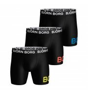 Bjorn Borg LA Performance boxershort 3-pack heren zwart/blauw/geel/oranje