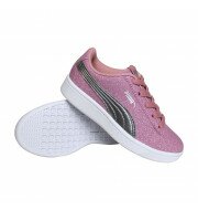 Puma Vikky V2 Glitz sneakers meisjes roze/zilver 