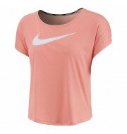 Nike Swoosh Run hardloopshirt dames zalm roze/wit